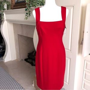 Worth New York Real Red Ponte Knit Dress New Size 8